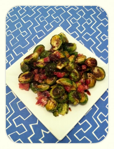 Balsamic Roasted Brussel Sprouts with Pancetta