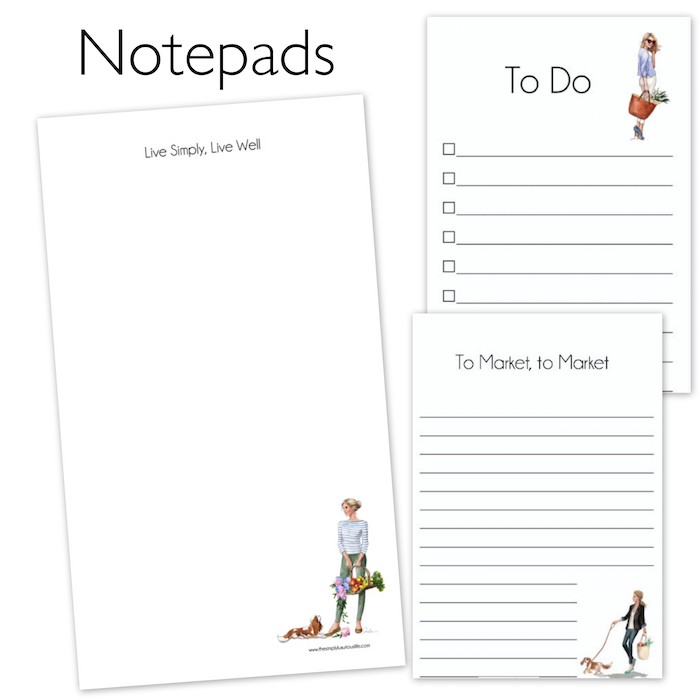 Live Simply, Live Well Notepads – New!