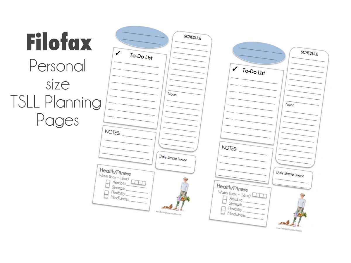 Personal-Size TSLL Planning Pages