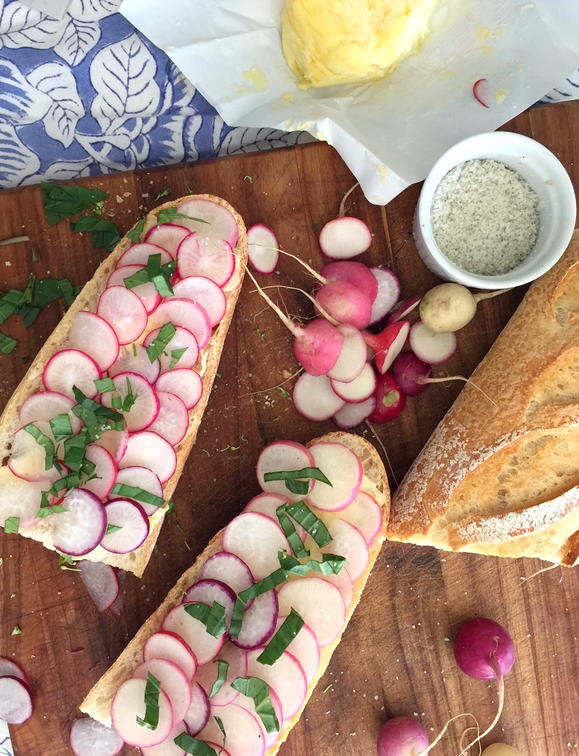 A Spring Snack Radishes, Baguette & Butter The Simply Luxurious Life®