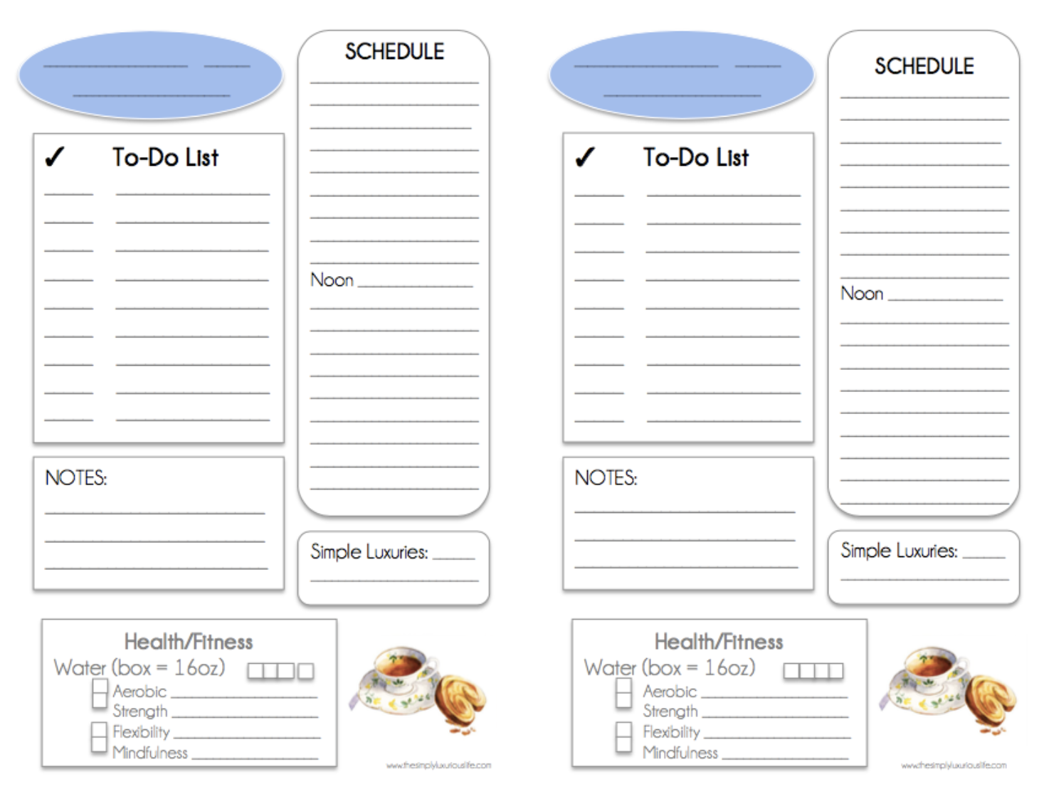 PERSONAL – Tea Cup, All Inclusive TSLL Planner