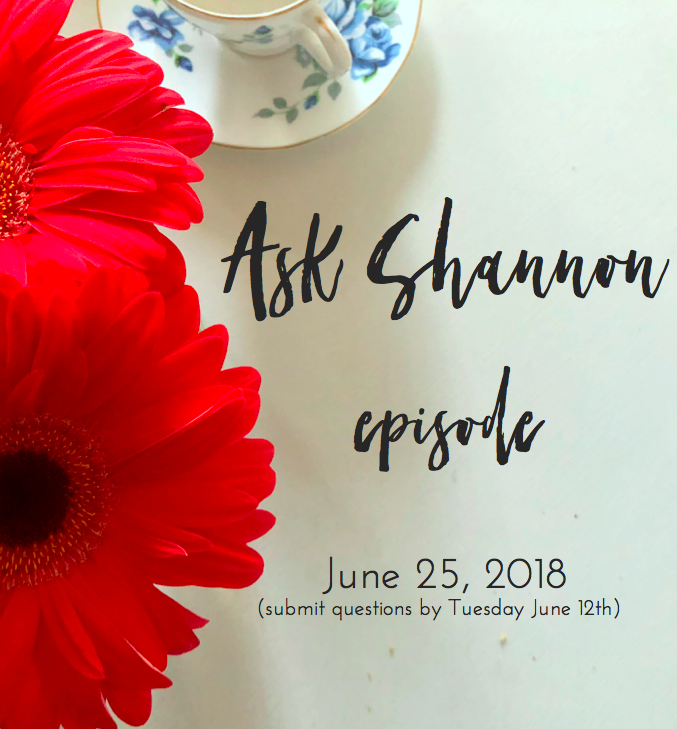 Ask Shannon Episode 2018 Submission Time!