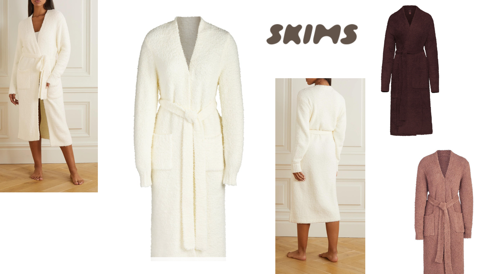 SKIMS Bouclé Knit Robe: petit plaisir #320