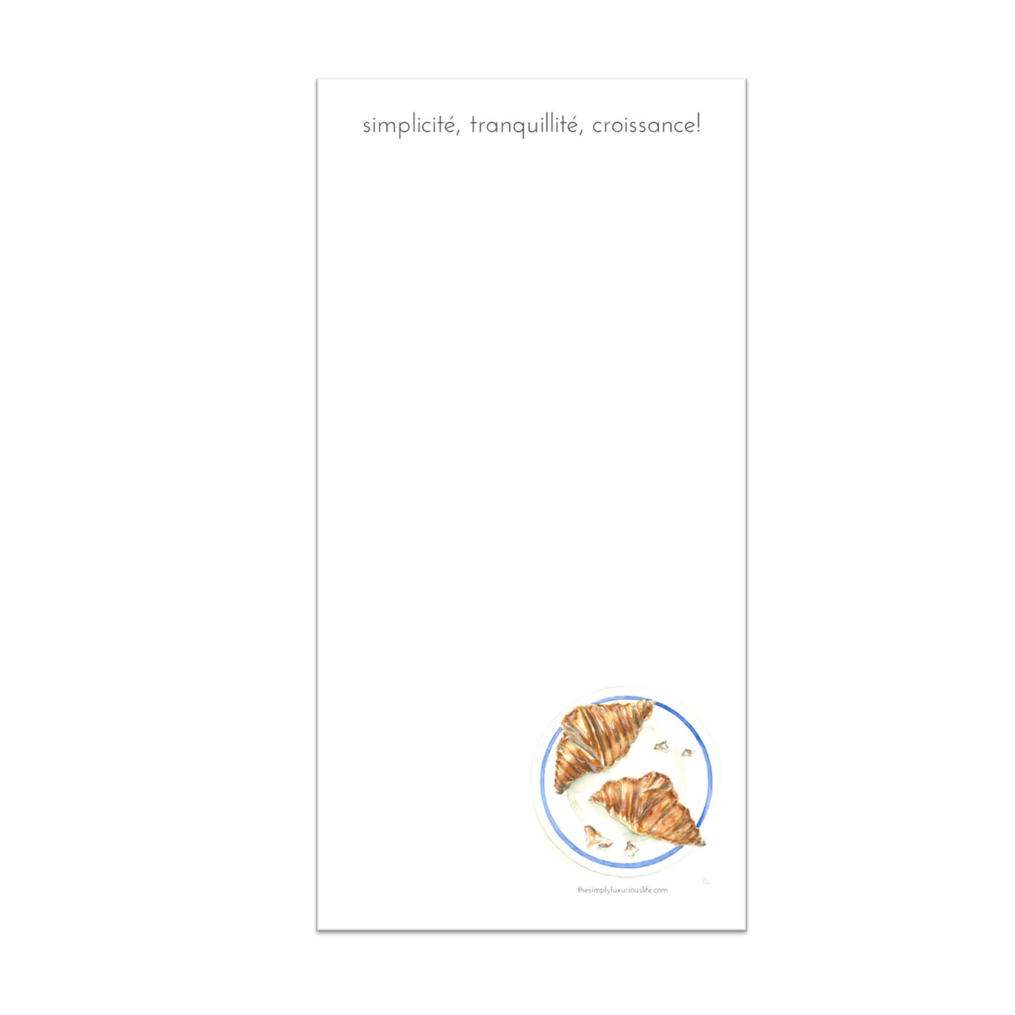 Croissants Notepad, single