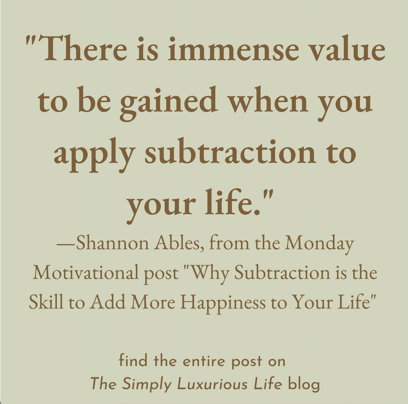 Why Subtraction Is The Skill To Add More Happiness To Your Life – The ...