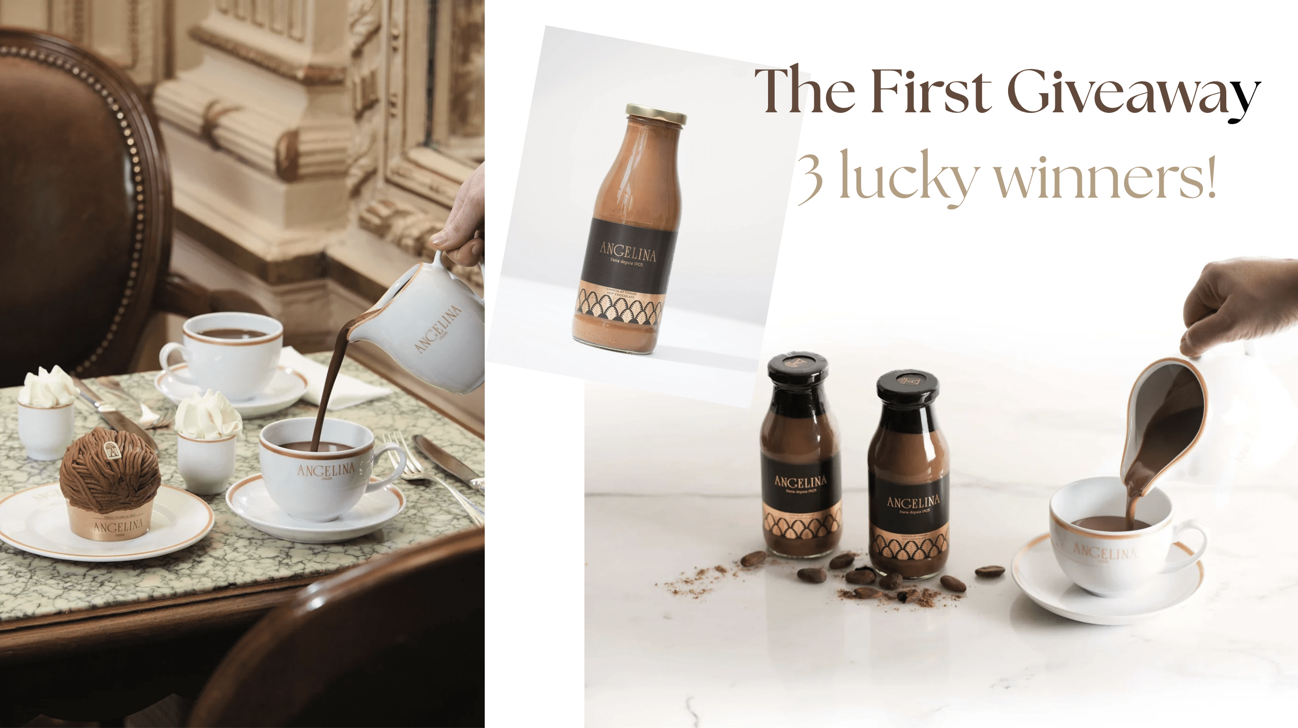 The 1st Giveaway! Angelina’s Chocolat Chaud — 3 winners