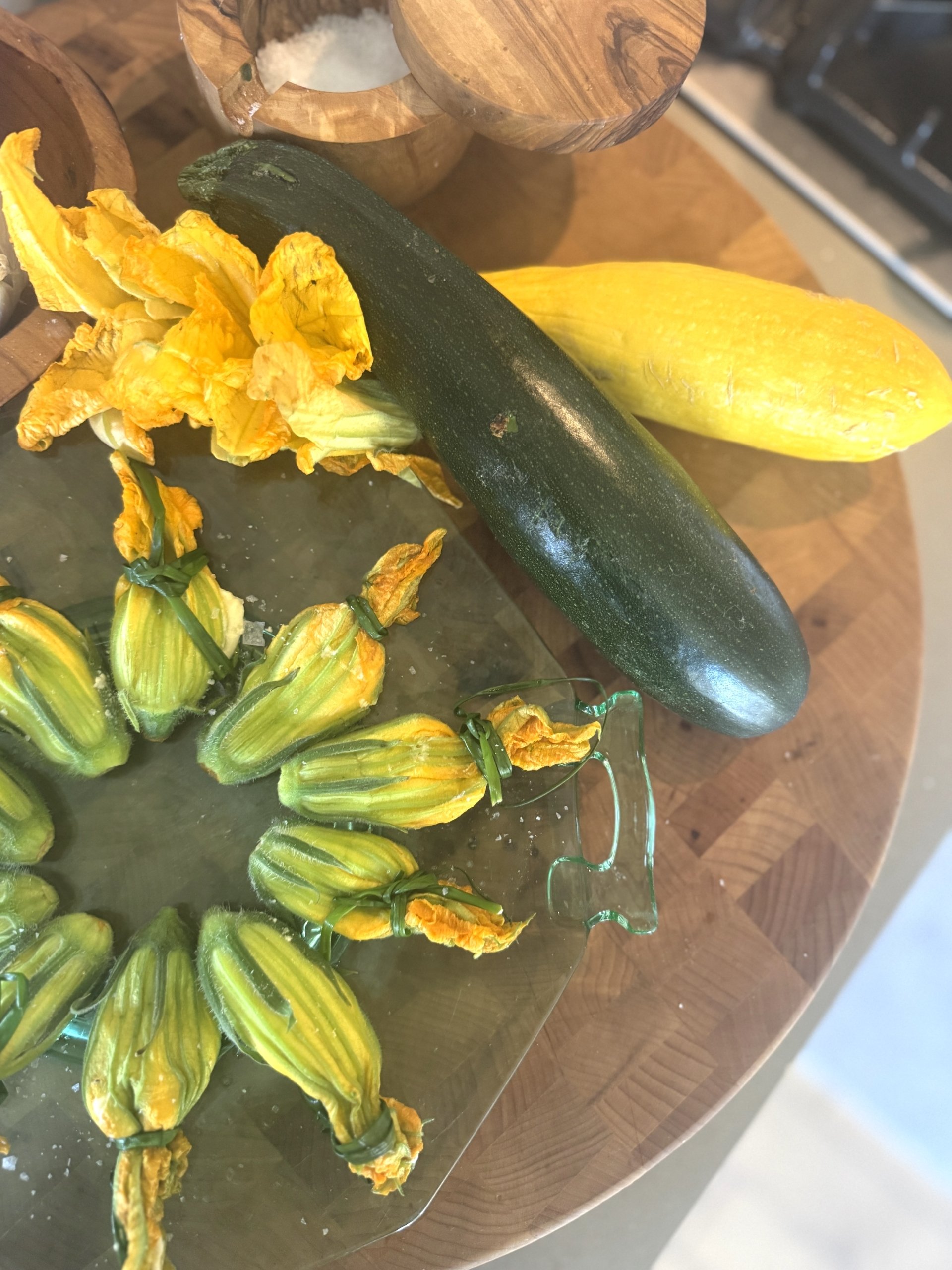 Preview recipe: Lemon & Chèvre Stuffed Courgette Blossoms