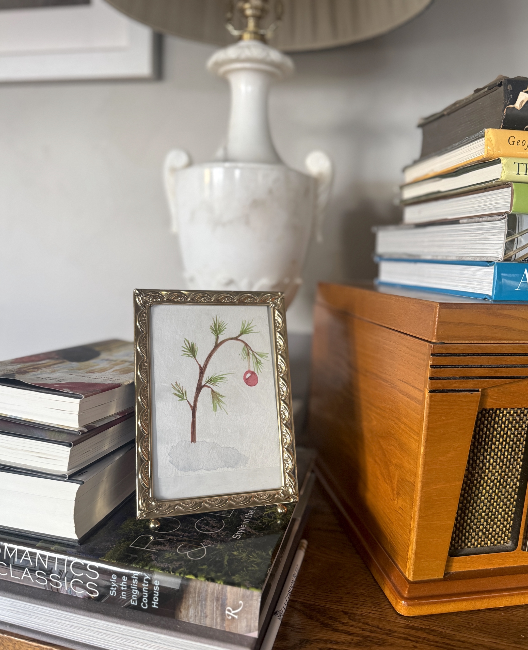 Treeillustrationlampbooks